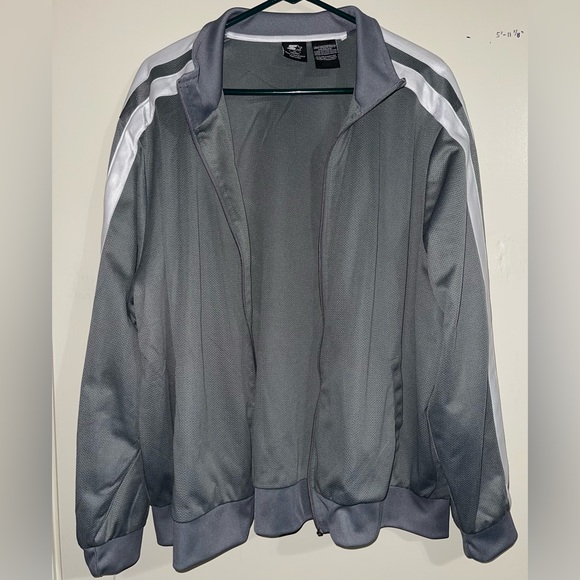 Mens Gray and White Starter Jacket XL - Picture 1 of 4